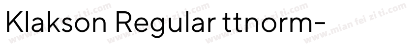 Klakson Regular ttnorm字体转换